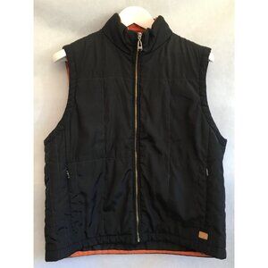 Louies Berry Womens Size 46 Black Zip Up Vest Lightweight Zipper Pockets Outdoor